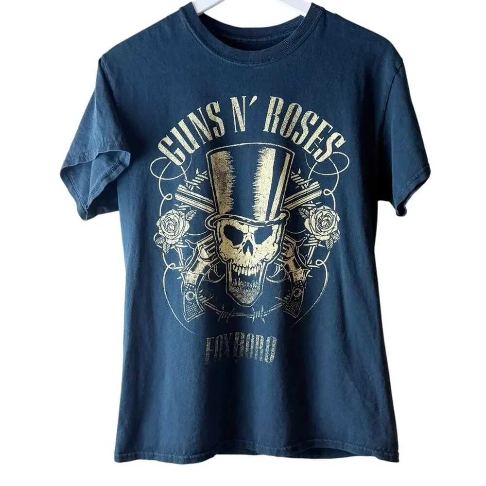 Guns N Roses Not In This Lifetime Tour Shirt Mens Medium Foxboro Skull Black Tee